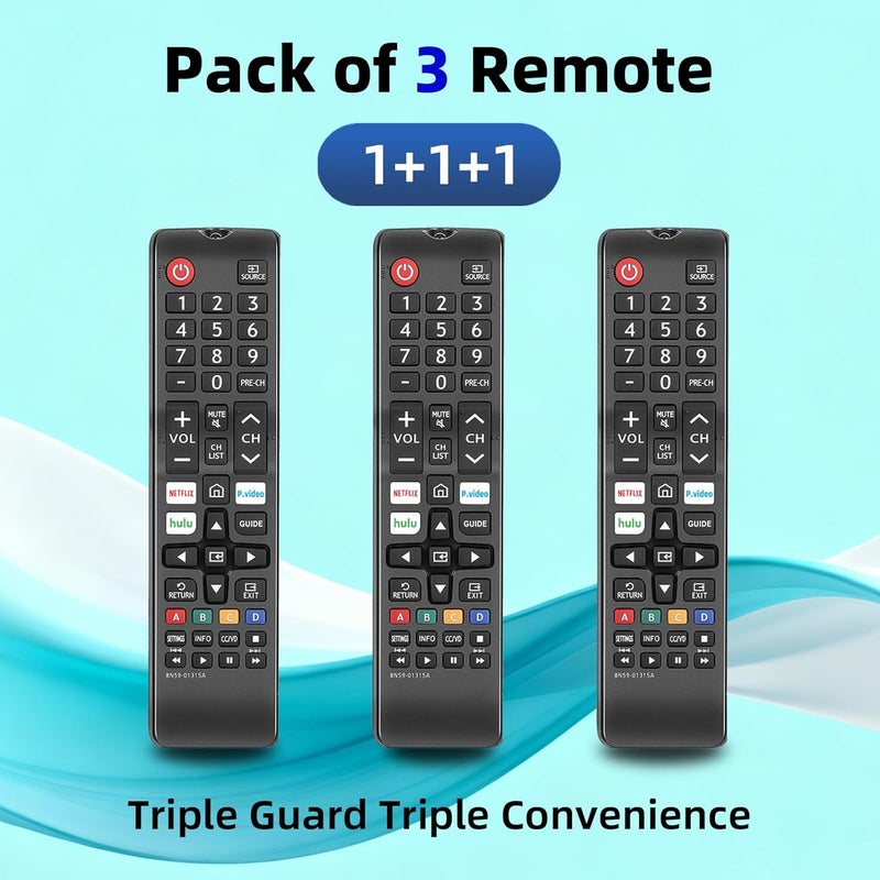 RICH LIGHTING New Universal Remote for All Samsung TV Remote, Replacement Compatible for Samsung Smart TV, LED, LCD, HDTV, 3D, Series TV【Pack of 3】 - Image 2